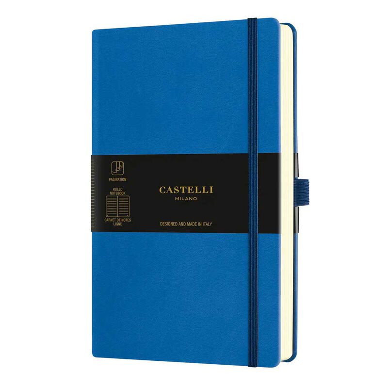 Castelli Aquarella A5 Ruled Blue Sea Notebook image number 0